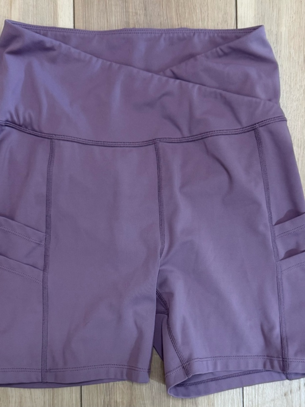 Athletic Purple Biker Shorts Size Small | High Waisted Gym Yoga